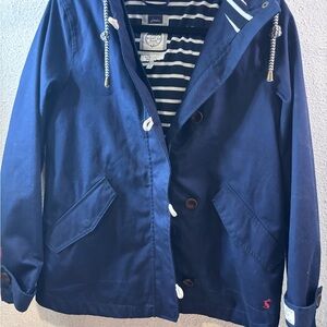 Joules Men's Blue Striped Raincoat